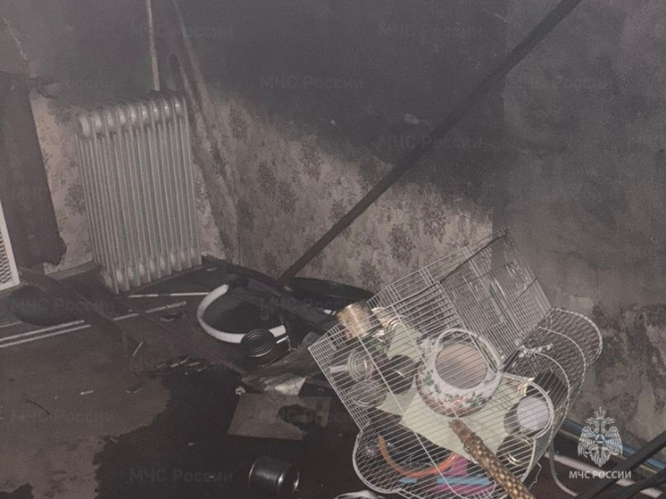 Человек пострадал в ночном пожаре в Калуге