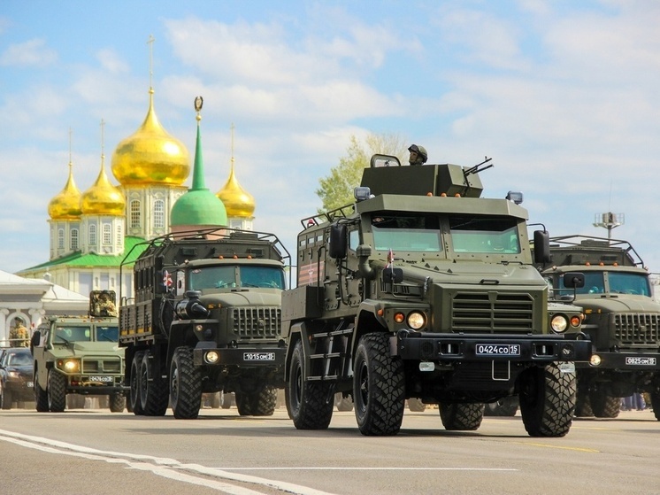 В Туле на Параде Победы приняли участие 66 единиц военной техники