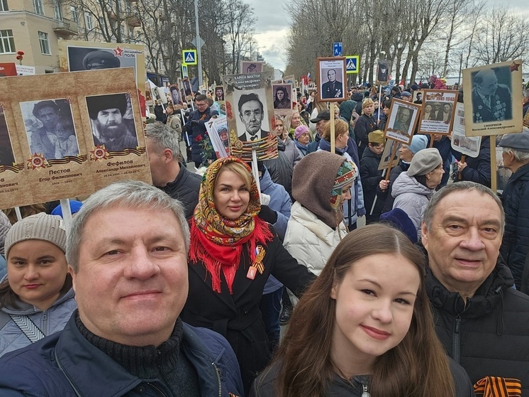 Дмитрий Морев прошел в строю "Бессмертного полка"