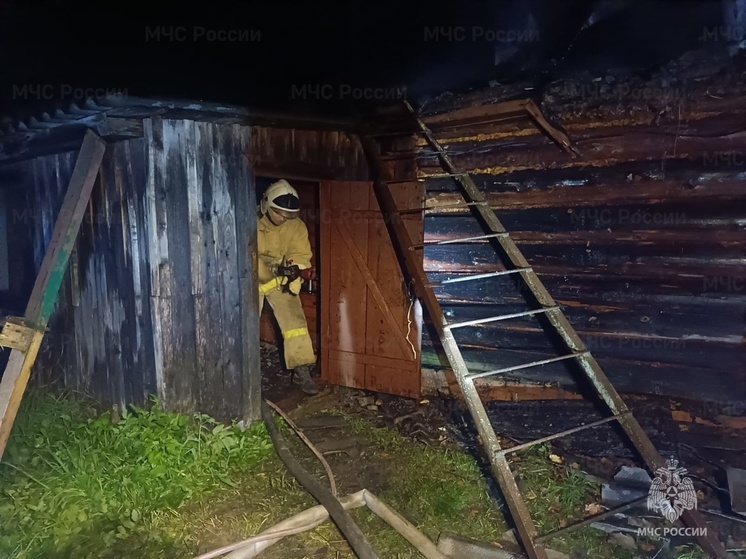 Под Малоярославцем вечером сгорела баня