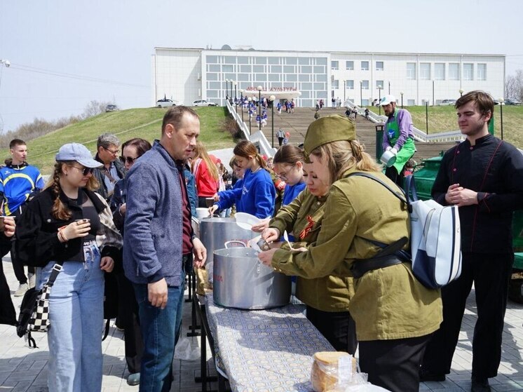 В городе Хабаровского края на 9 мая развернули полевую кухню