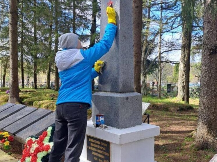 Новгородские спасатели привели в порядок военное захоронение в Новоселицах