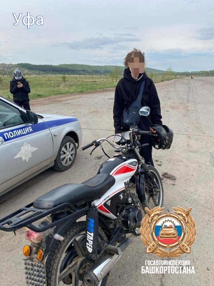 В Уфе задержали 14-летнего подростка на мопеде