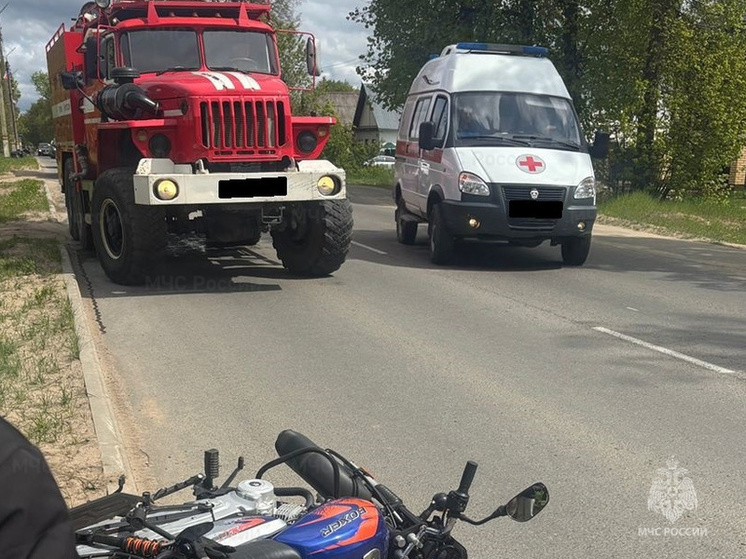 В Людинове мотоциклист не справился с управлением