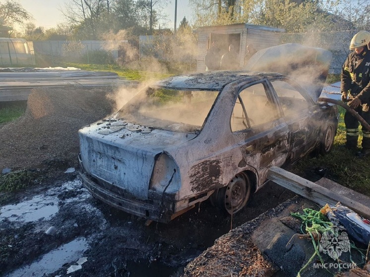 В Переславском районе у дачника сгорел автомобиль