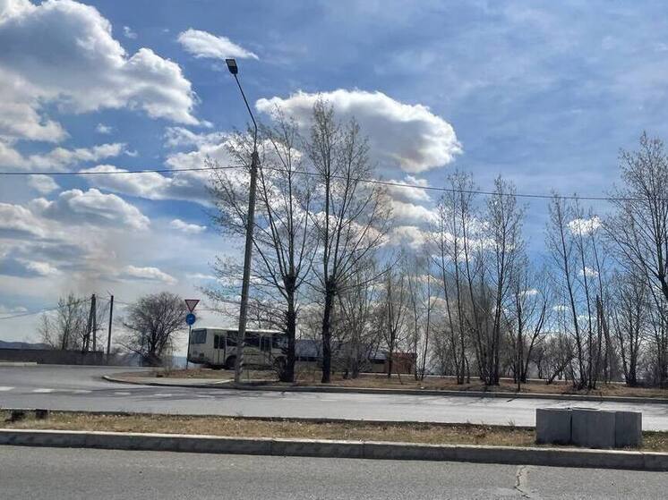 Три гектара травы выгорело возле Кенона в Чите