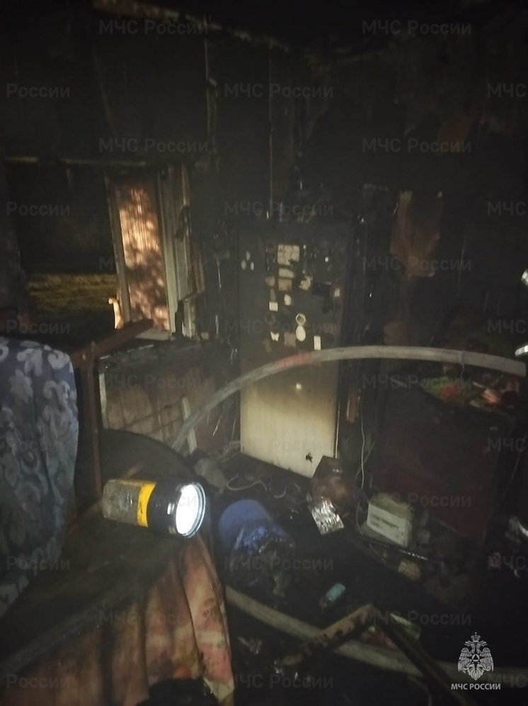 Жилой дом сгорел в ферзиковской Каменке