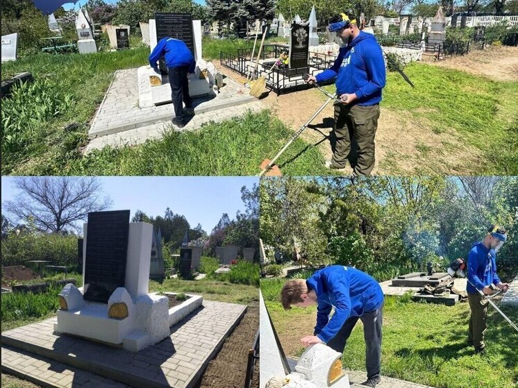 Пензенцы приводят в порядок могилы героев ВОВ в Запорожской области