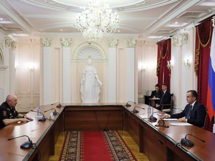 Кондратьев встретился с новым руководителем ГУ МВД по Краснодарскому краю