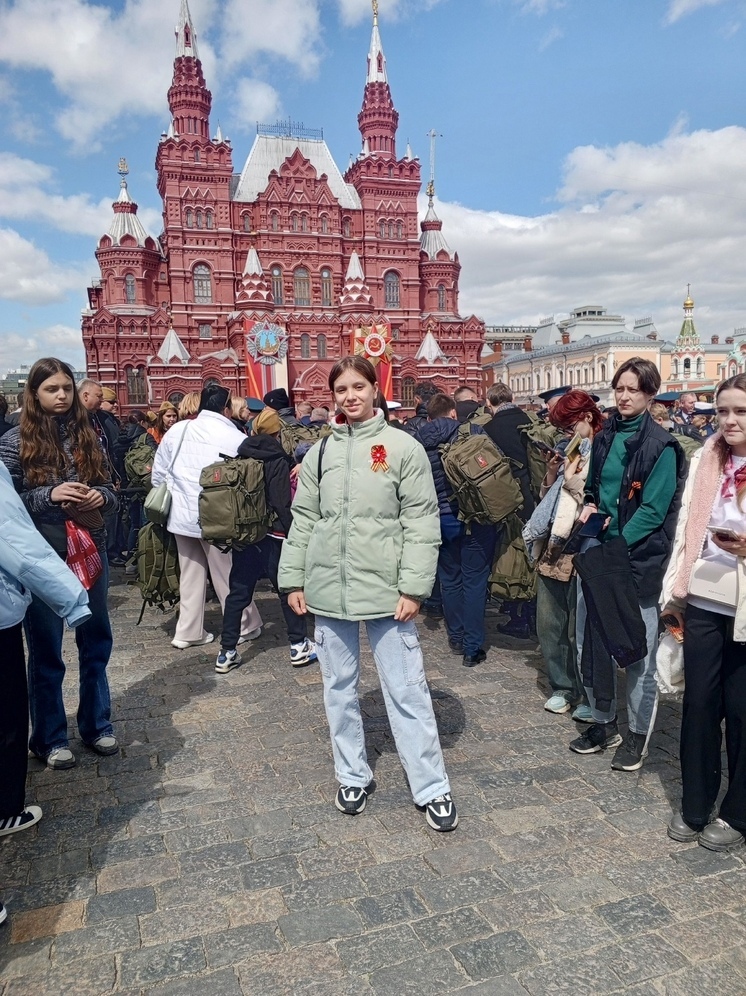 Липецкая школьница побывала на Параде Победы на Красной площади