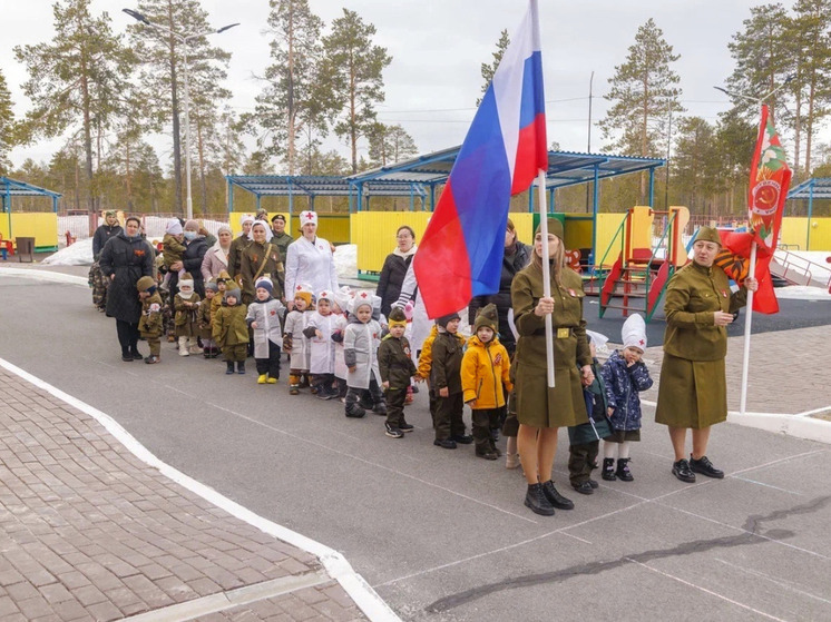 В Сургутском районе провели Парад Победы для дошколят