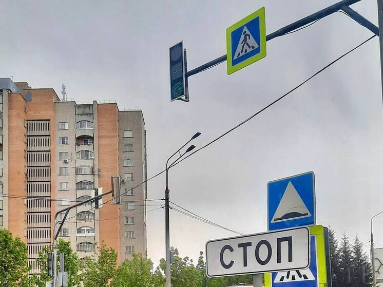 В Обнинске заработал новый пешеходный светофор