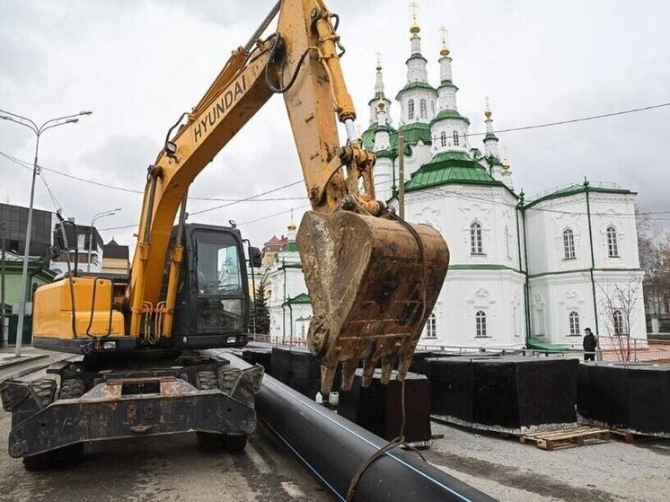 Новые водопроводные трубы проложили в историческом центре Тюмени