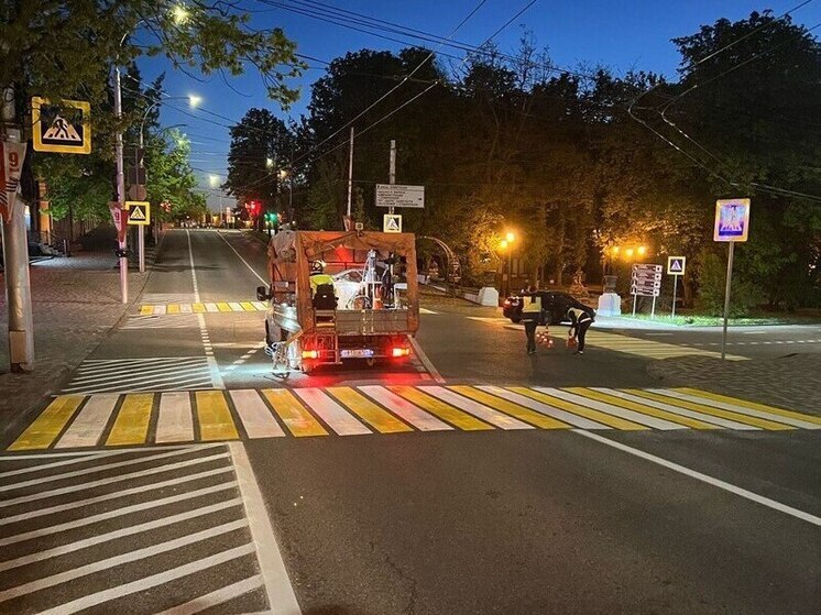 На улицах Ставрополя обновили более 40 тысяч кВ. м дорожной разметки