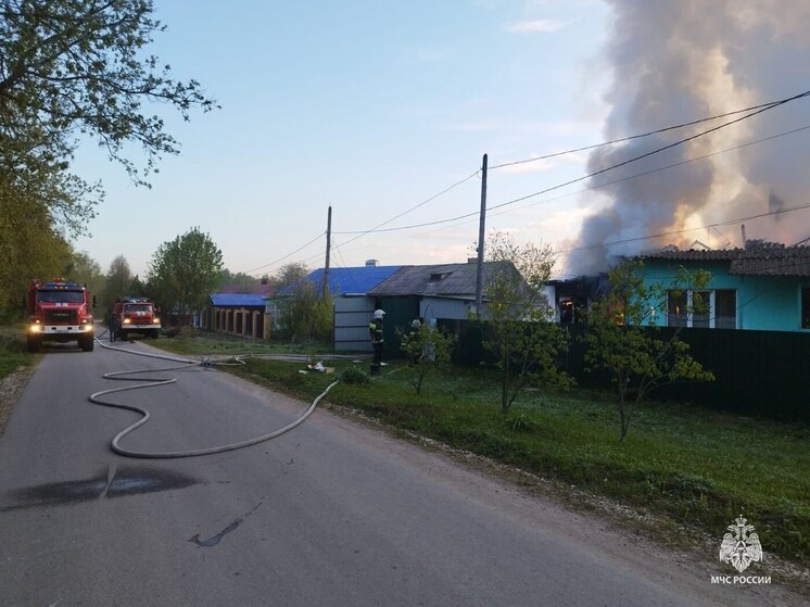 В Одоевском районе пожарные ликвидировали возгорние в жилом доме