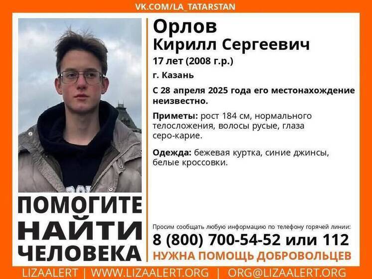 В Казани уже три недели продолжаются поиски пропавшего юноши