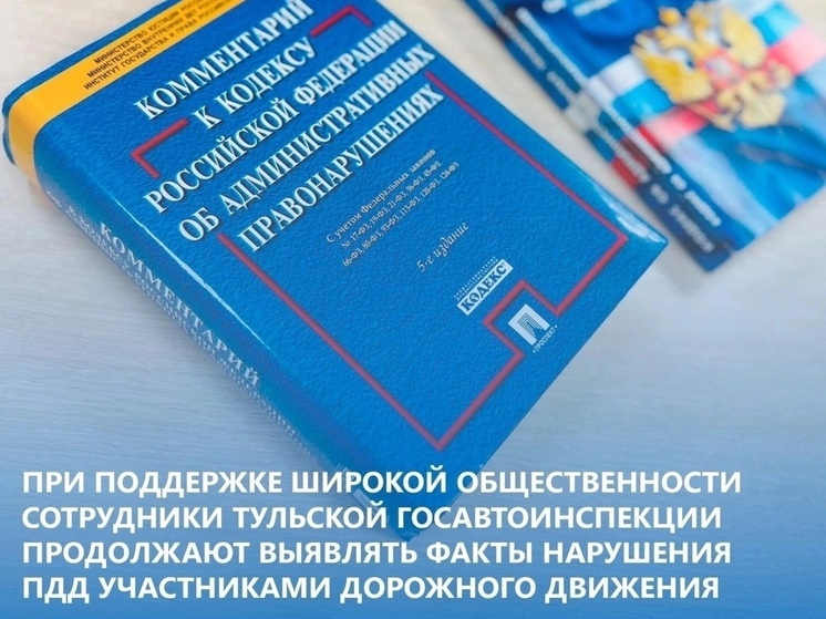 ГАИ при поддержке туляков продолжает выявлять факты нарушений ПДД