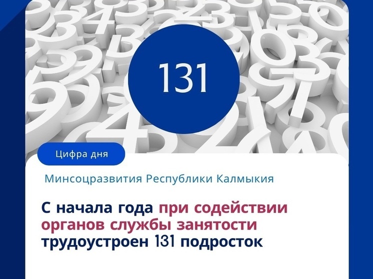 В Калмыкии подросткам помогают найти подработку