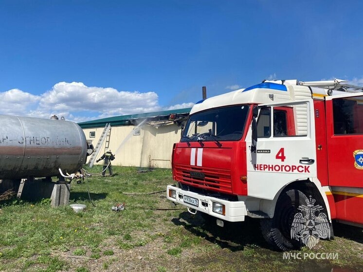 В Черногорске потушили завод по утилизации биоотходов