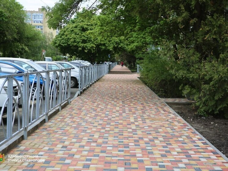 Almost 200 meters of sidewalk along Telmana Street were repaired in Stavropol