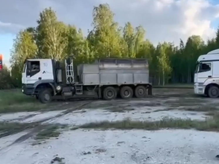 Южноуральцу помогли вытянуть фуру, застрявшую в грязи