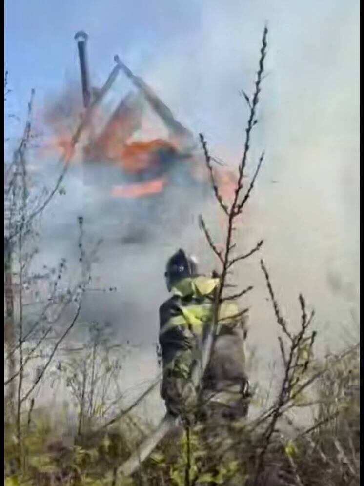 Пожар уничтожил девять строений в садоводстве «Верховина» в Братске