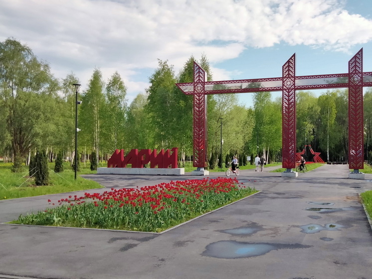 В Йошкар-Оле высадили розовые яблони и европейские ели