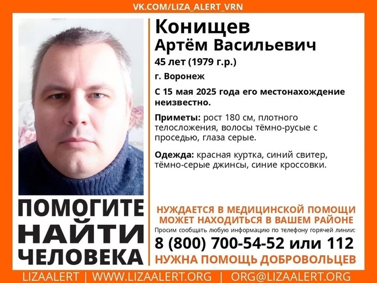 Воронежские волонтеры продолжают поиски пропавшего Артёма Конищева
