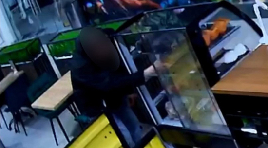 В Подольске вор больше месяца "объедает" местное кафе по ночам: видео 