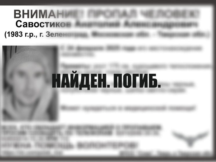 Найден погибшим мужчина, которого искали в Тверской области