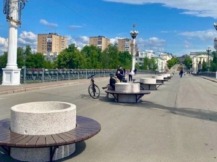 В Орле на Александровском мосту установят 20 скамей-вазонов