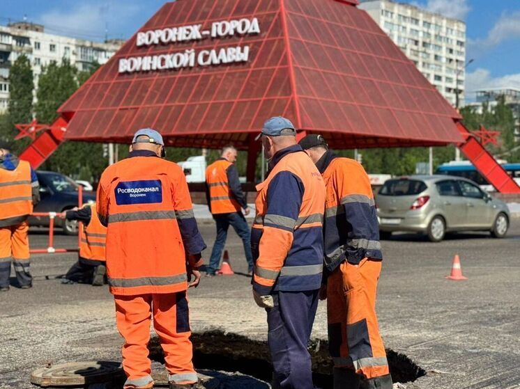Из-за провала асфальта в Воронеже закрыли участок дороги на Московском проспекте