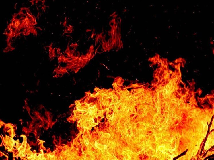Пожар с трудом не допустили до АЗС и кафе в селе Забайкалья