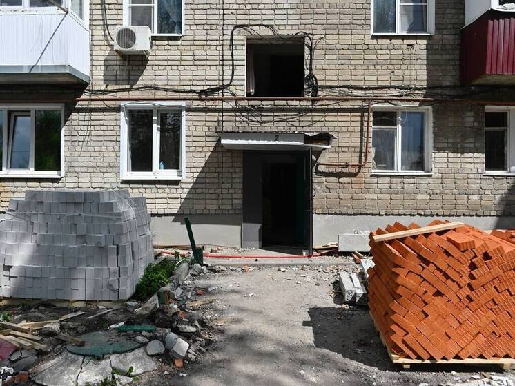 В Тамбовской области продолжают восстанавливать пострадавший от взрыва дом
