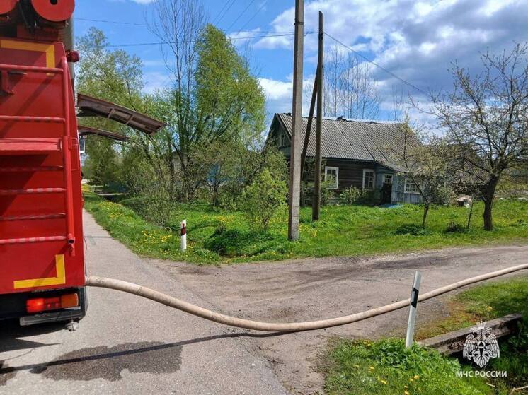 Органы дознания выясняют причину пожара в новгородской деревне Борки