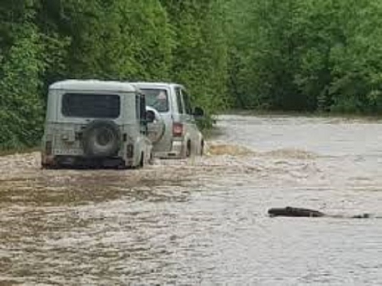 Из-за высокого уровня воды в Красноярском крае перекрыли дорогу