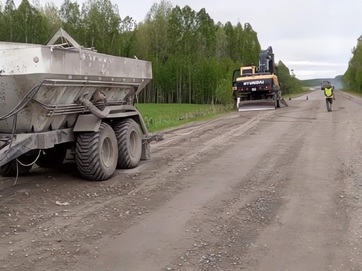 На важном участке трассы в Омской области меняют покрытие