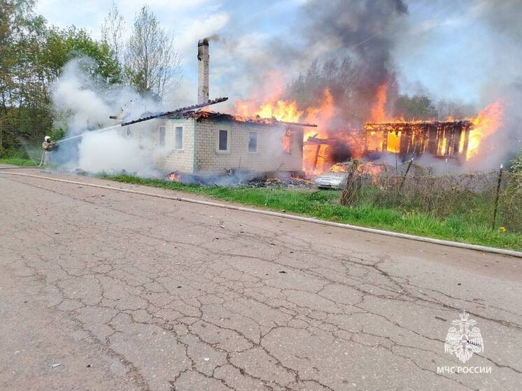 Автопогрузчик и электростанок сгорели в Великих Луках