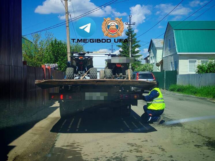 Уфимские автоинспекторы задержали двоих детей на квадроциклах