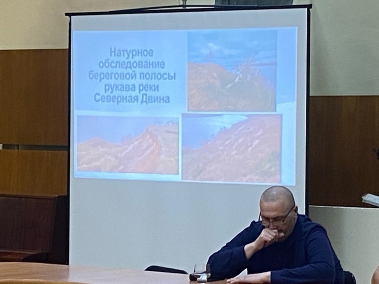 Жилым домам Новодвинска угрожает обрушение берега