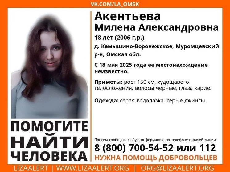 В Омской области следователи возбудили уголовное дело по факту пропажи 19-летней девушки