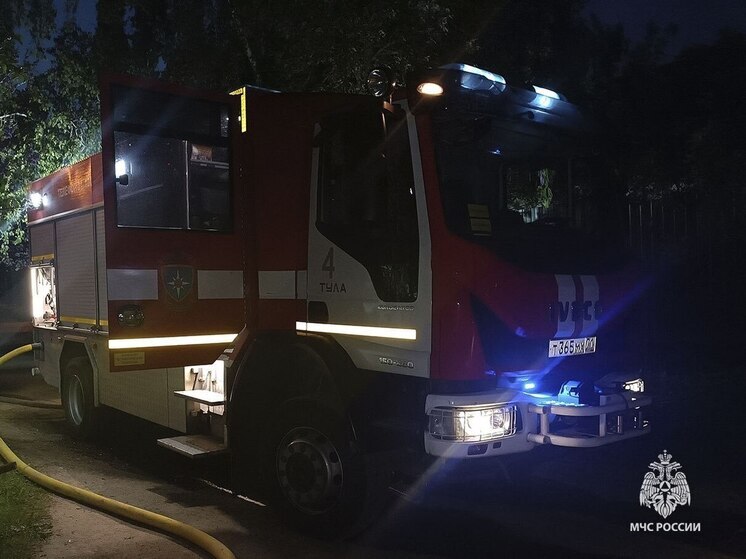 При пожаре в одном из частных домов Алексина пострадал мужчина