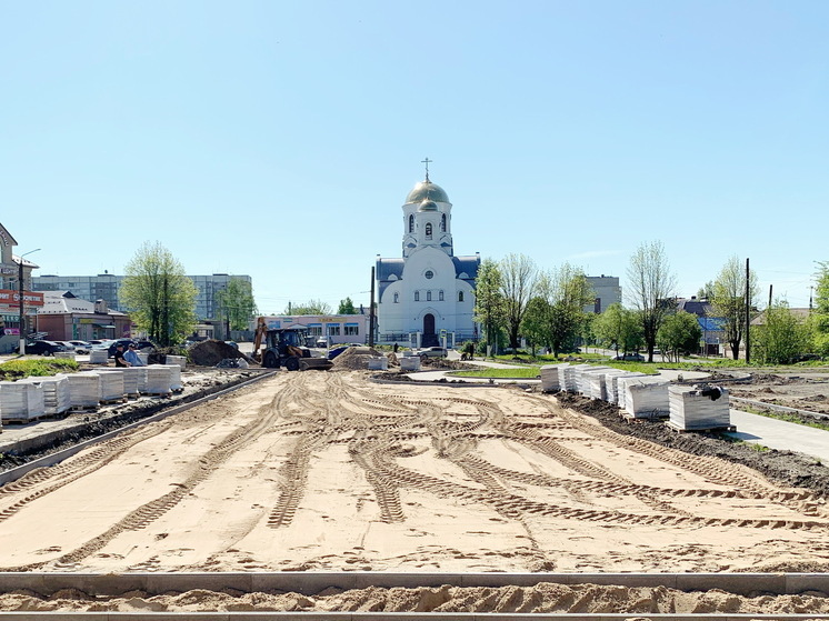 В Кохме приступили ко второму этапу благоустройства Октябрьской площади