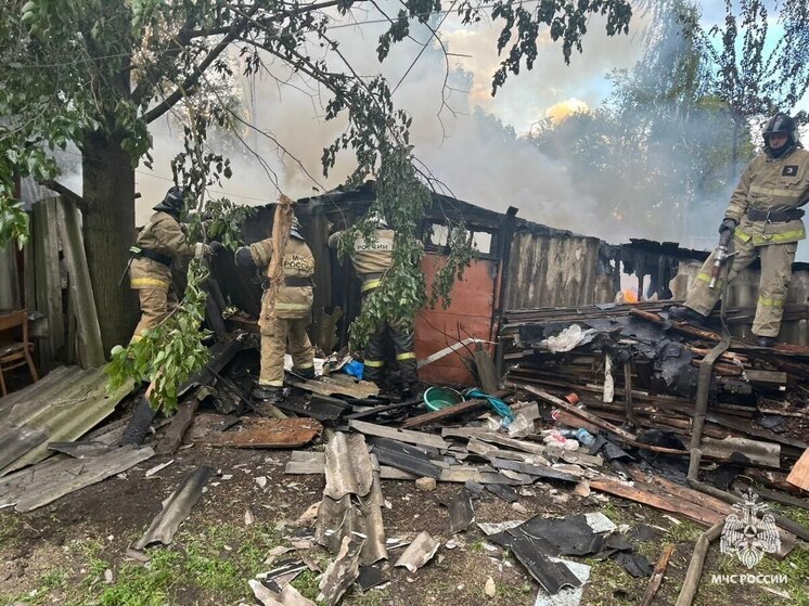 Орловские пожарные спасли автомобиль из горящего гаража в Змиевке