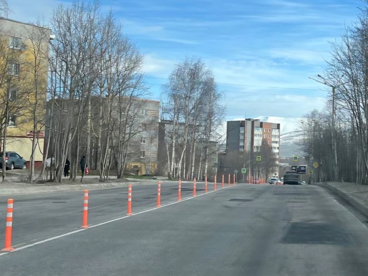В Апатитах отремонтировали 900 квадратных метров дорожного покрытия