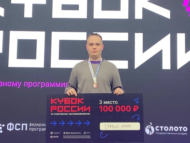 Уроженец Пинежья взял бронзу Кубка России по продуктовому программированию