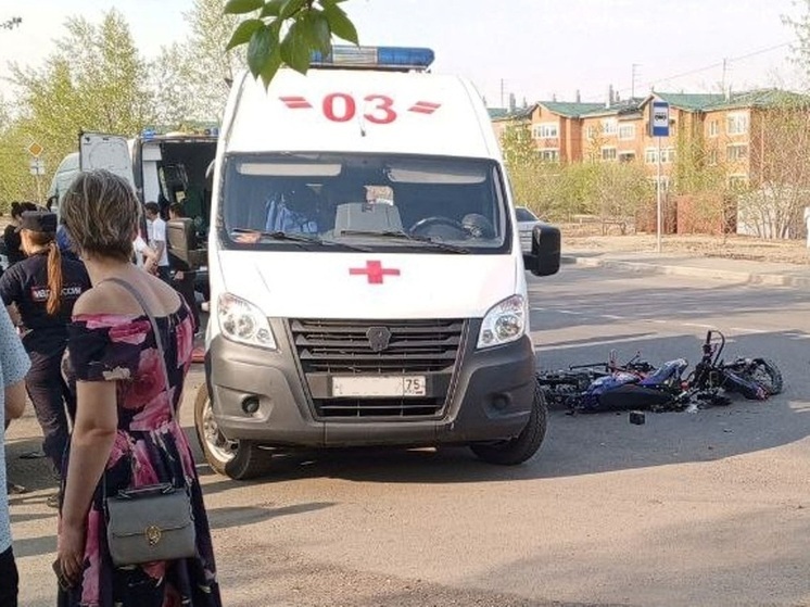 Два подростка на мотоцикле пострадали в ДТП на КСК в Чите