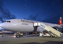 В Омском аэропорту сегодня впервые приземлился самолет Airbus A330