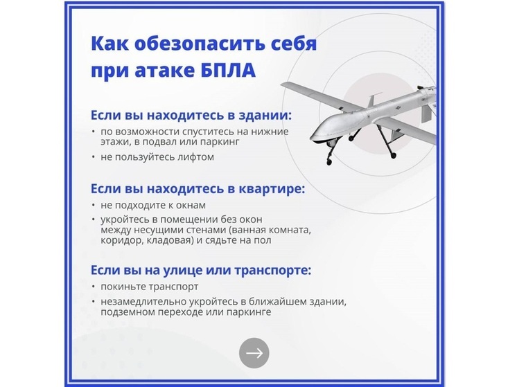 Минувшей ночью в Костромской области вновь объявлялась опасность беспилотников