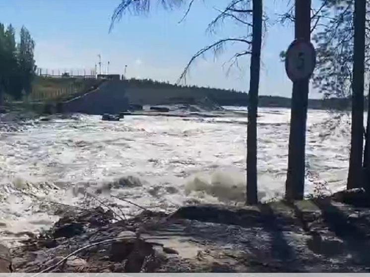 Жители поселка в Карелии, где прошлым летом произошел прорыв дамбы, просят воздержаться от заплывов за буйки